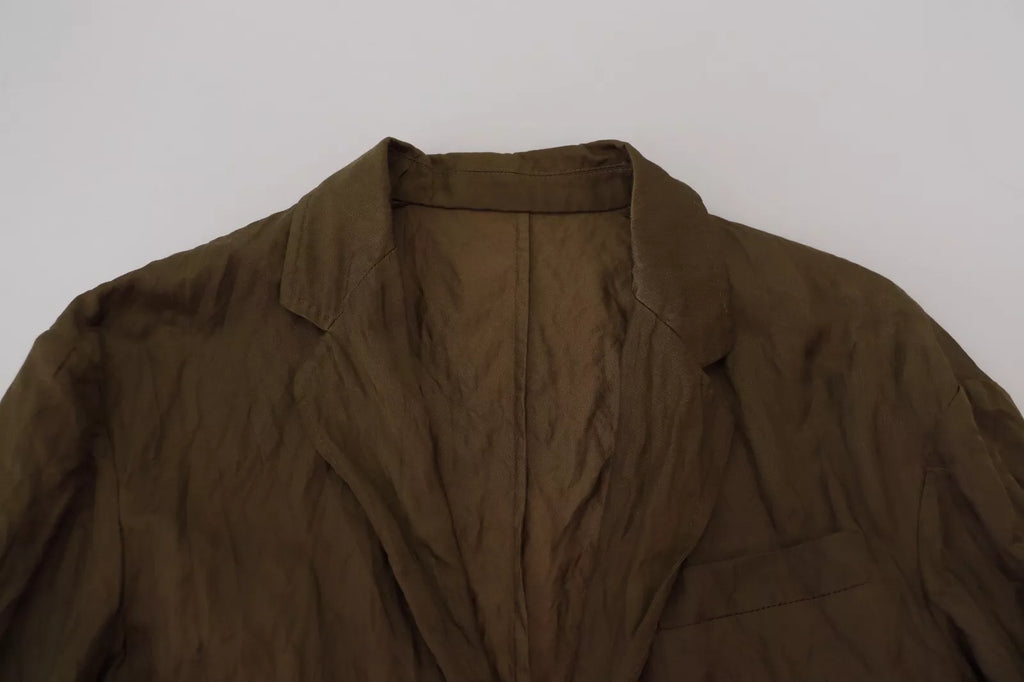 Dsquared² Grüner einreihiger Herrenmantel Blazer Jacke