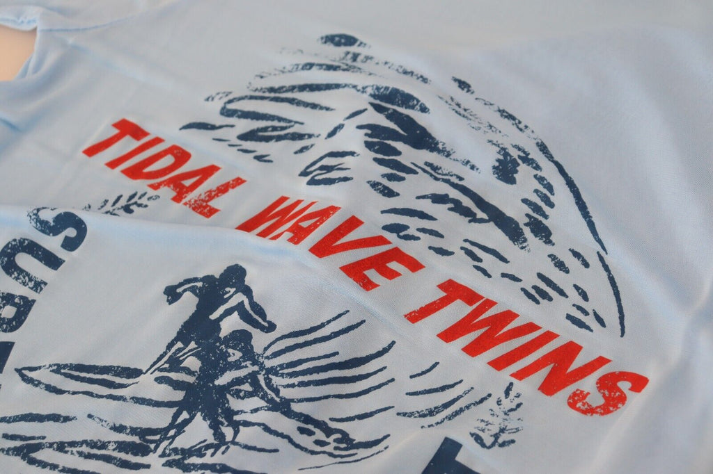 Dsquared² Blau bedrucktes Kleid mit langen Ärmeln aus Viskose