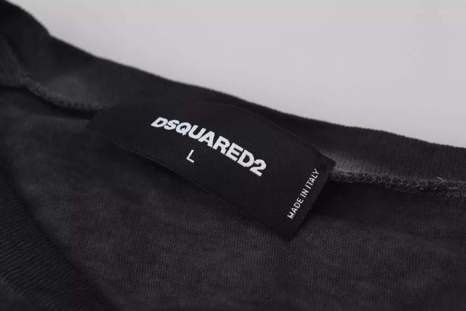 Dsquared² Schwarzer Baumwoll-Leinen Pullover mit langen Ärmeln