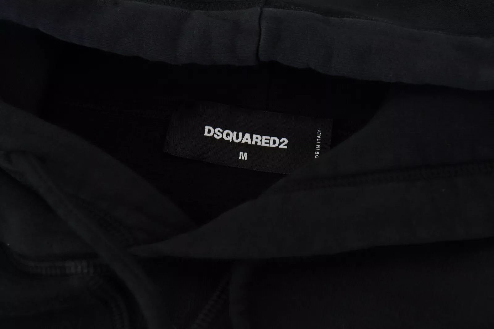 Dsquared² Schwarzes Tie Dye Baumwoll Sweatshirt mit Kapuze Pullover
