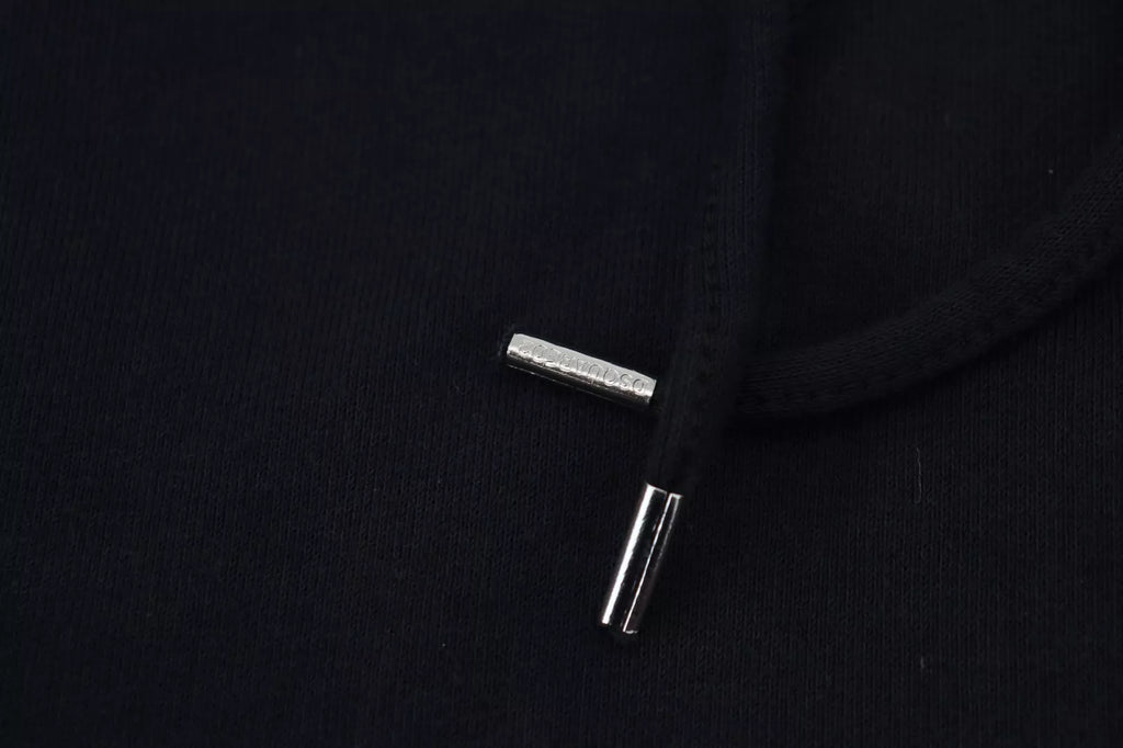 Dsquared² Schwarzes Tie Dye Baumwoll Sweatshirt mit Kapuze Pullover