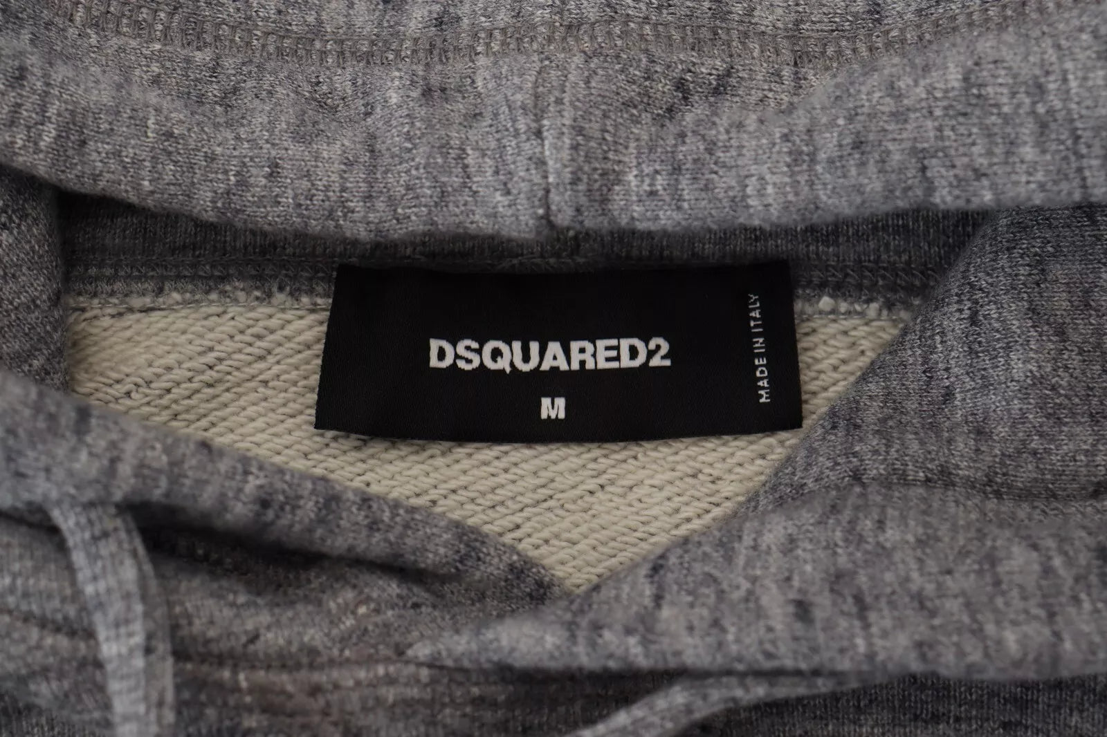 Dsquared² Grauer Baumwollpullover mit Kapuze und Logodruck für Männer Sweater