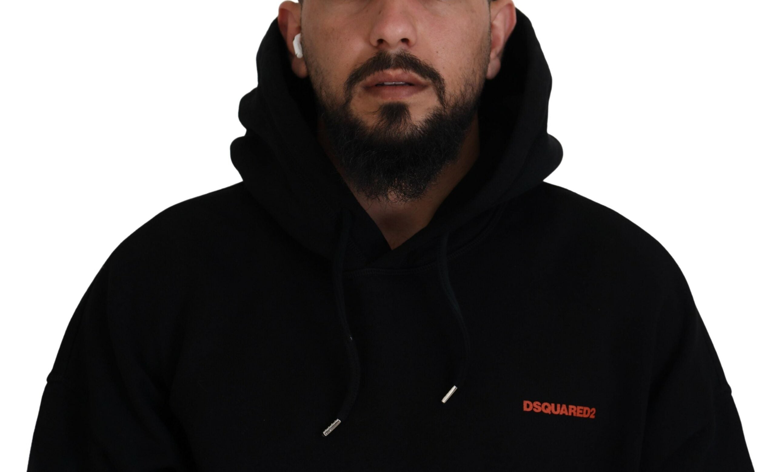 Dsquared² Schwarz Rot Baumwolle mit Kapuze Tie Dye Pullover