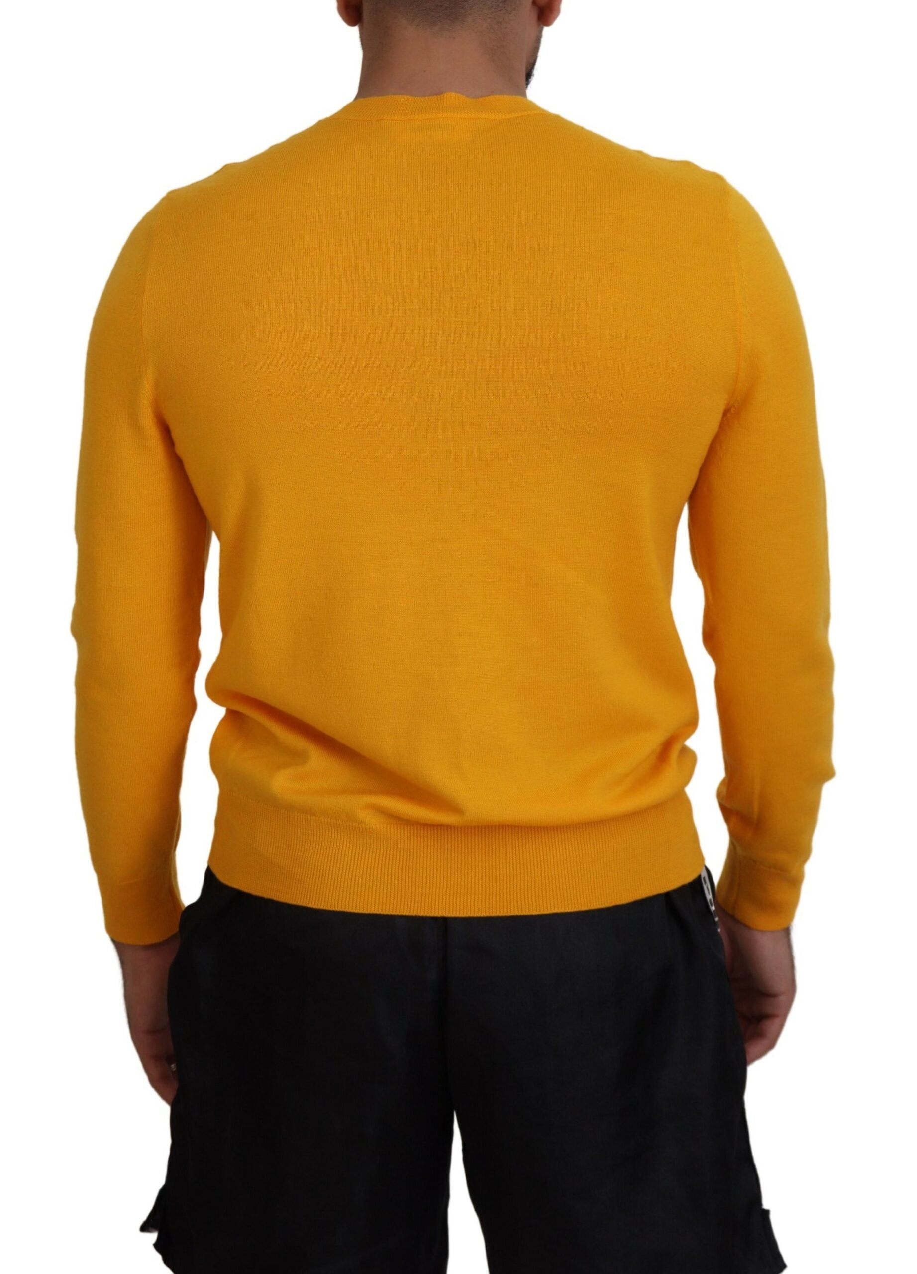 Dsquared² Orange Wolle Lange Ärmel Männer Pullover Pullover
