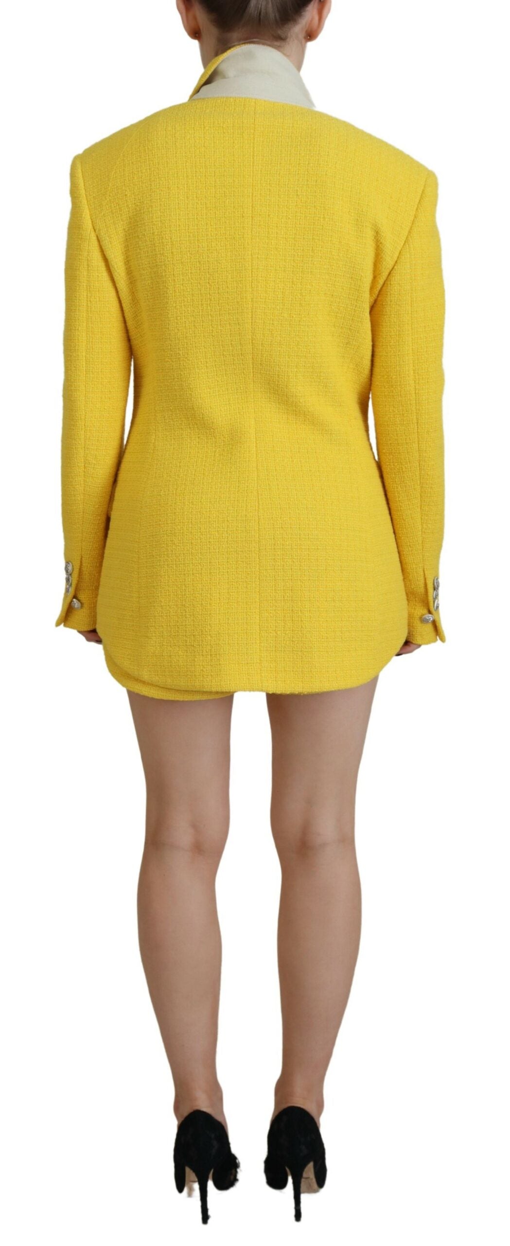 Dsquared² Yellow Peak Zweireiher Anzug Blazer Kurzes Set
