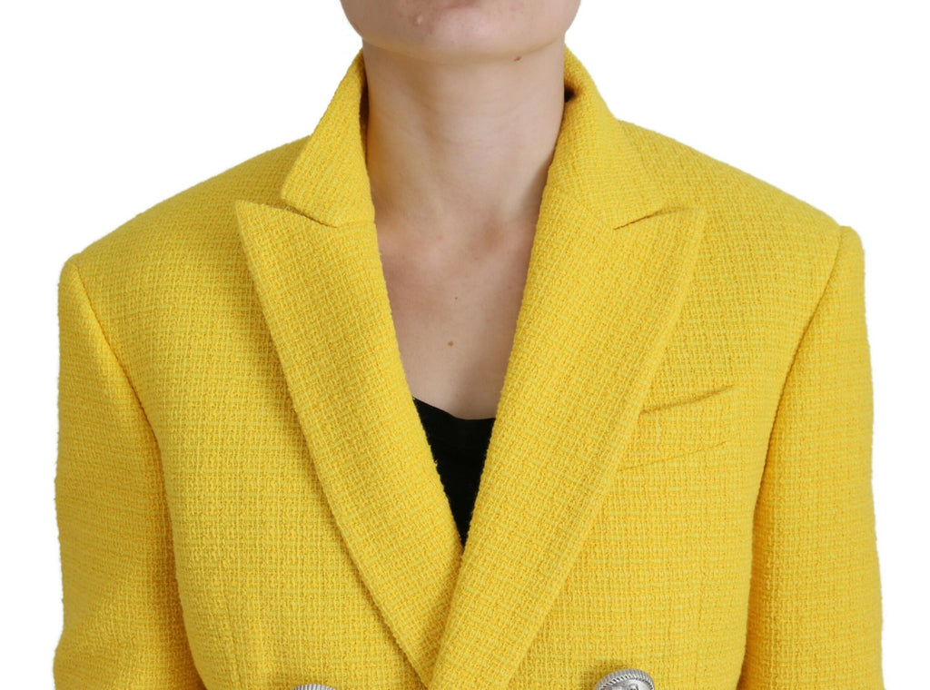 Dsquared² Yellow Peak Zweireiher Anzug Blazer Kurzes Set