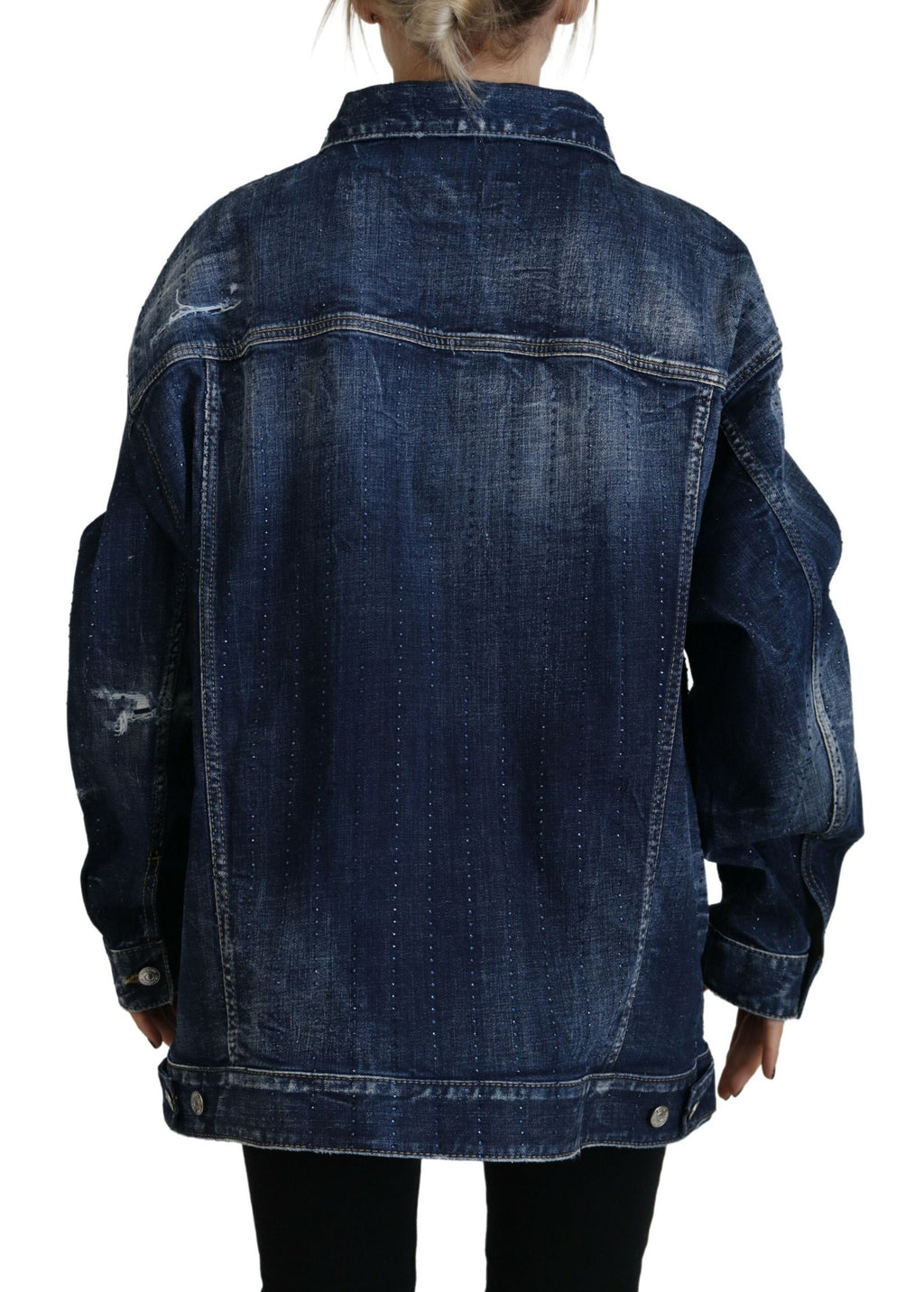 Dsquared² Blaue Denim-Jacke mit Kragen
