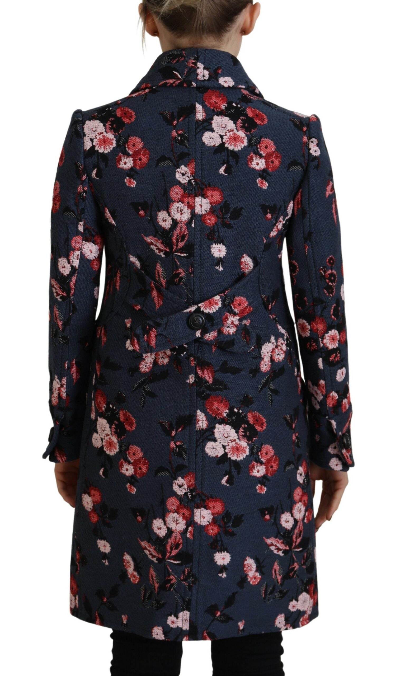 Dsquared² Mehrfarbig bedruckte Frauen lange Mantel Blazer Jacke