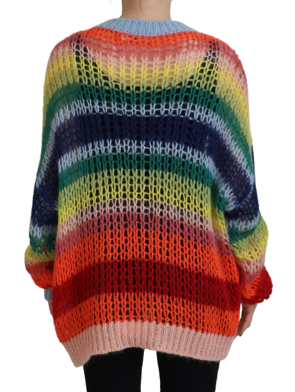 Dsquared² Multicolor Mohair Strickpullover mit Rundhalsausschnitt