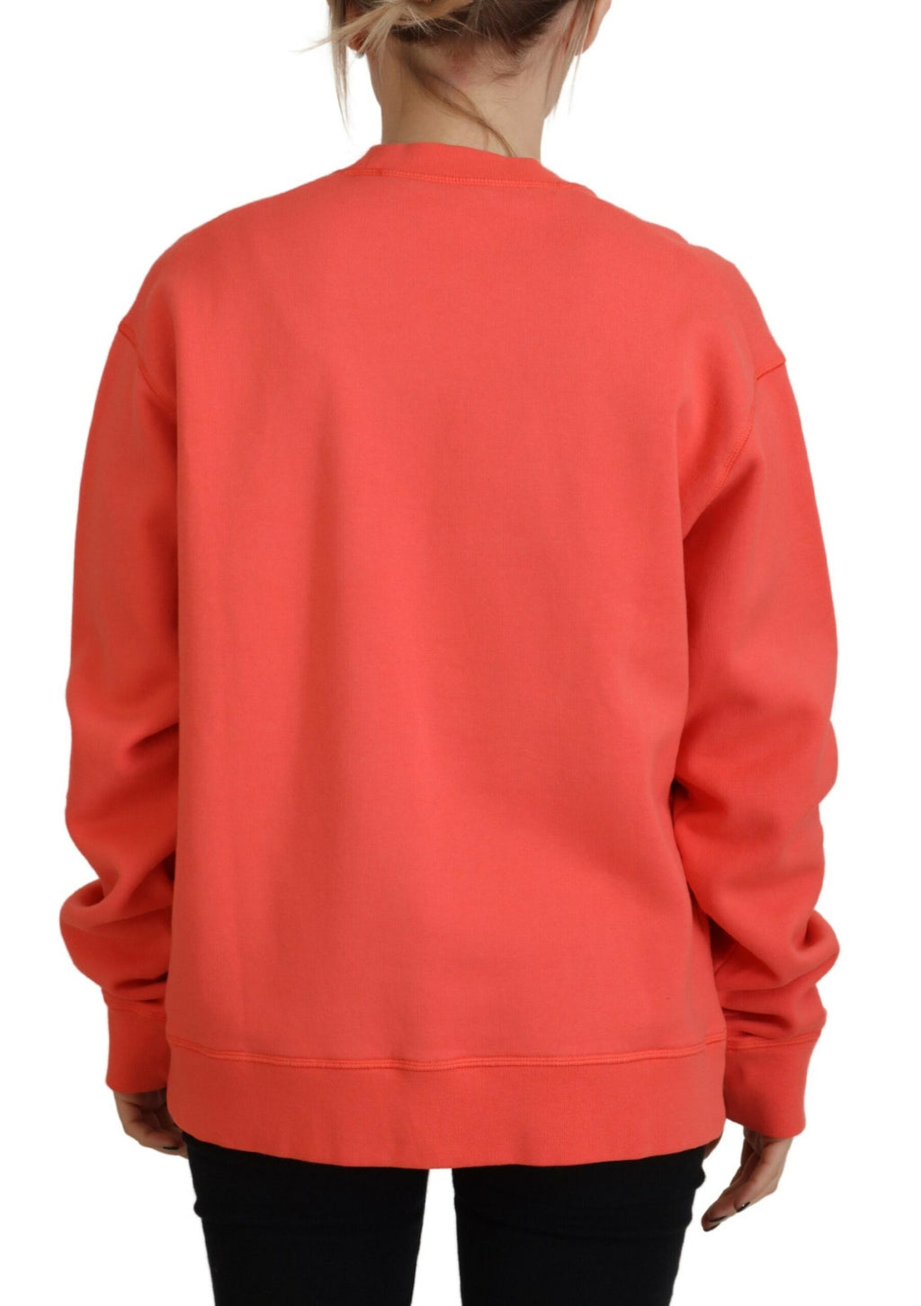 Dsquared² Rosa Logo-Stickerei Frauen Langarm-Pullover