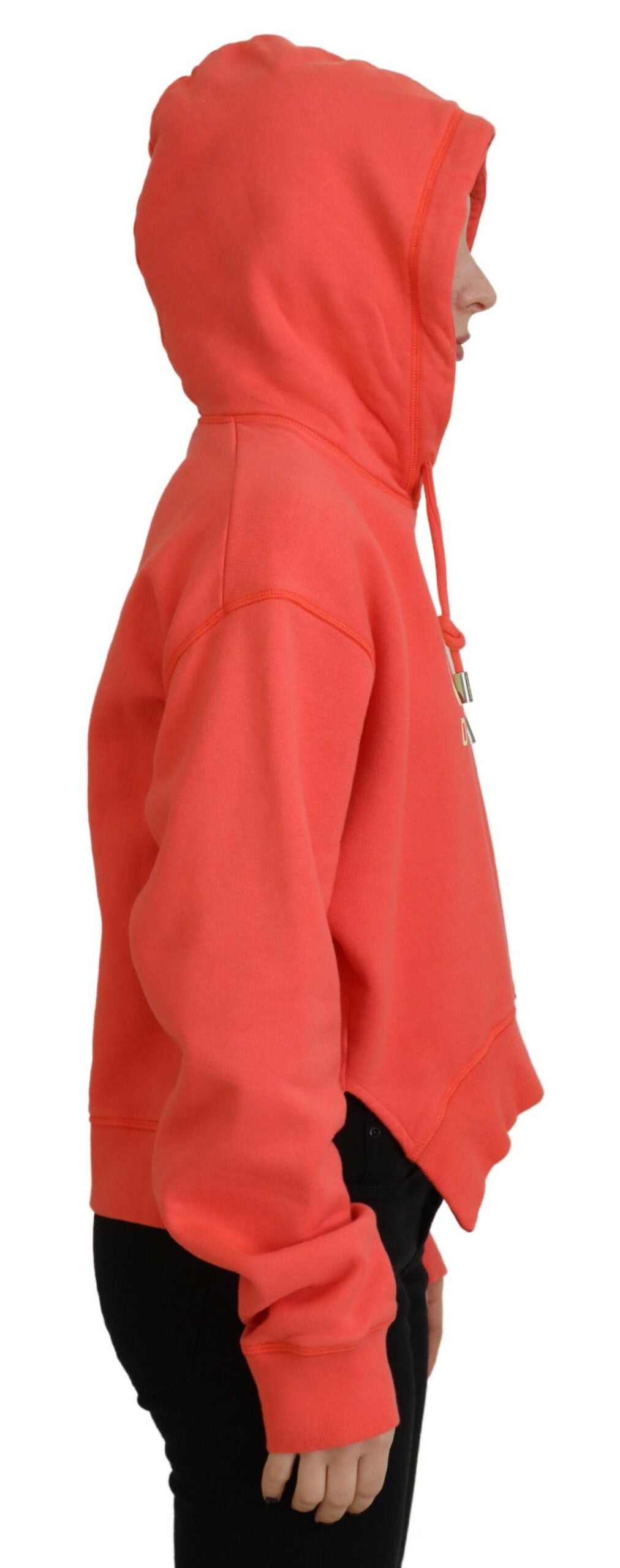 Dsquared² Rosa Logo Print Baumwolle Hoodie Sweatshirt Pullover