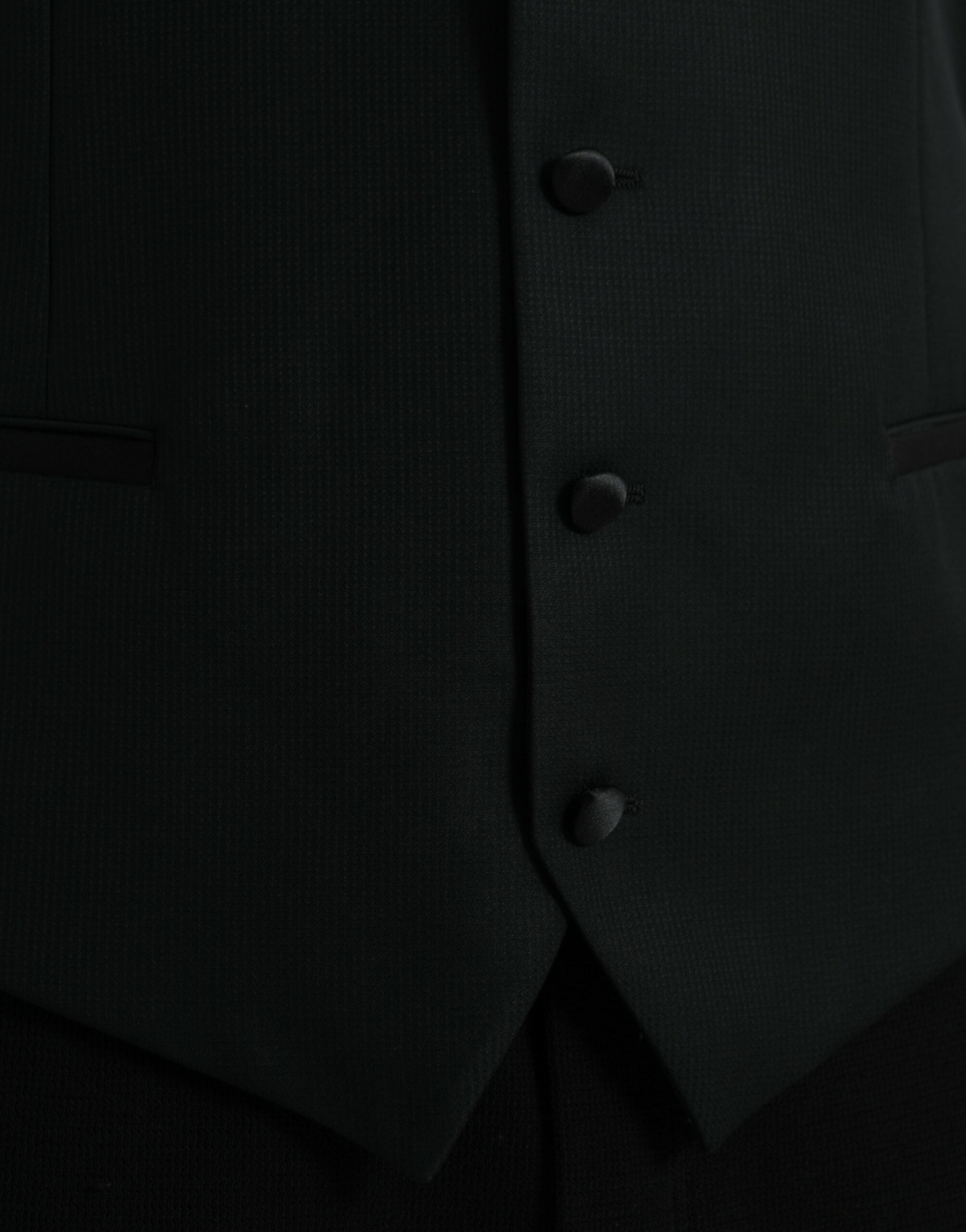 Dolce & Gabbana Schwarze Wollweste Kleid Formelle Weste