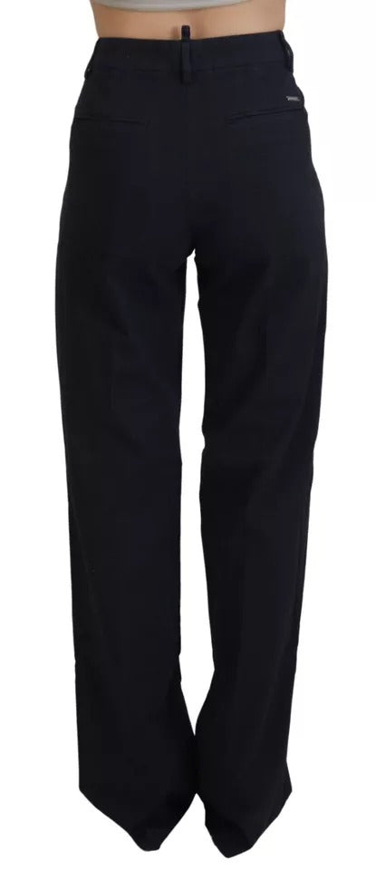 Dsquared² Schwarz karierte High Waist Straight Pants