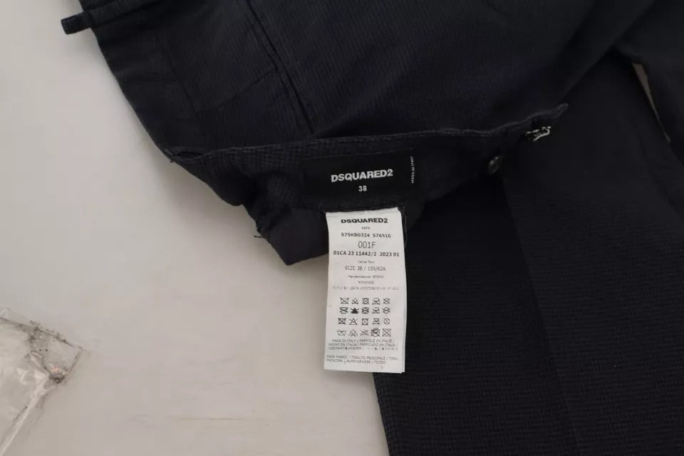 Dsquared² Schwarz karierte High Waist Straight Pants
