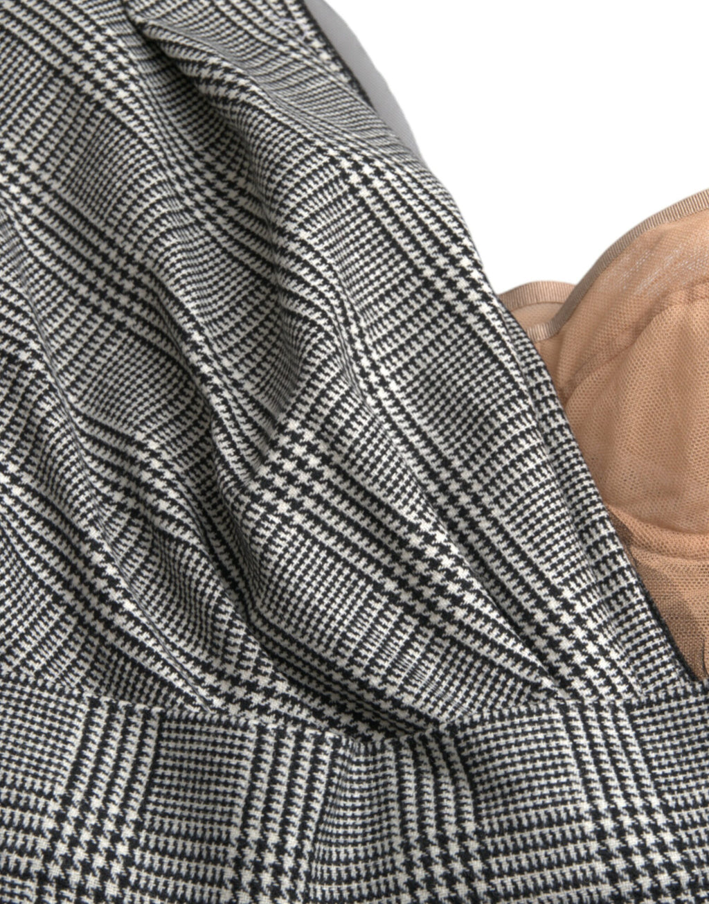 Dolce & Gabbana Grau Beige Lagen-Maxikleid mit einer Schulter