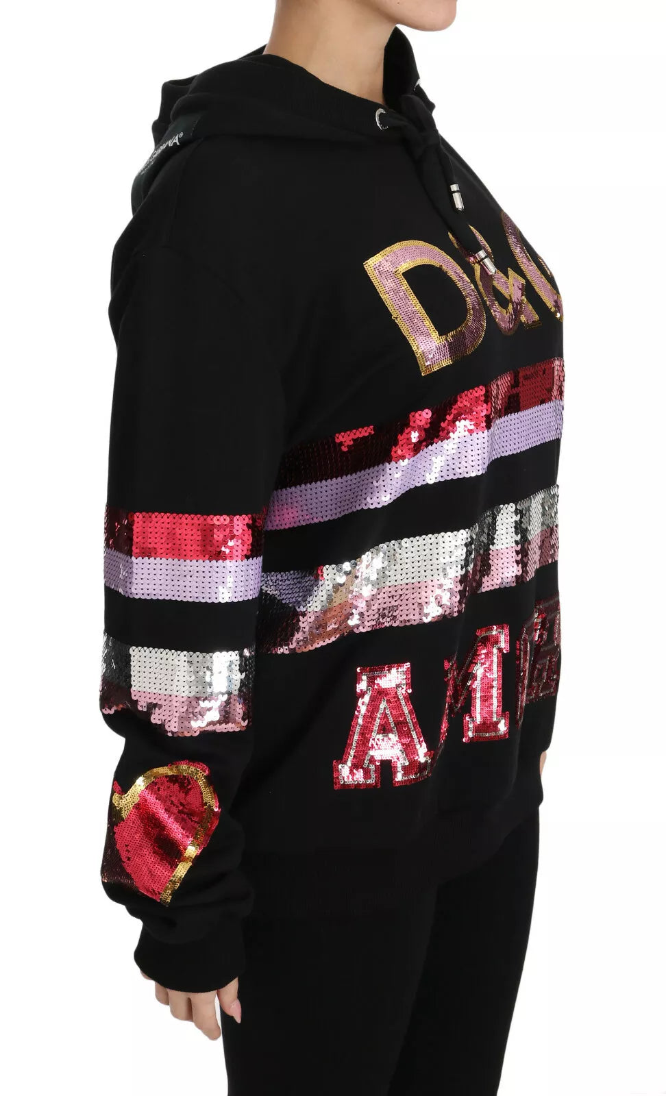 Dolce & Gabbana DG Pailletten Pullover mit Kapuze