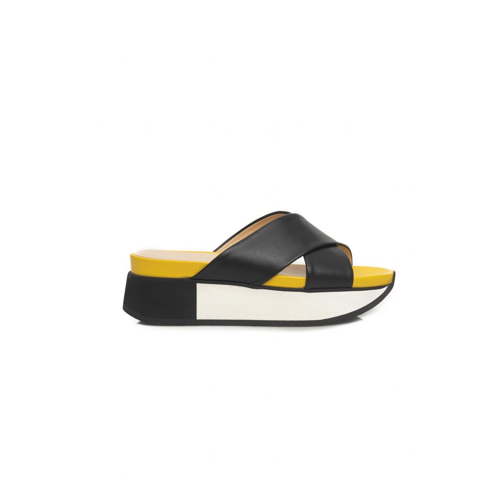 Cerruti 1881 Schwarze Kalbsleder Damen Sandale