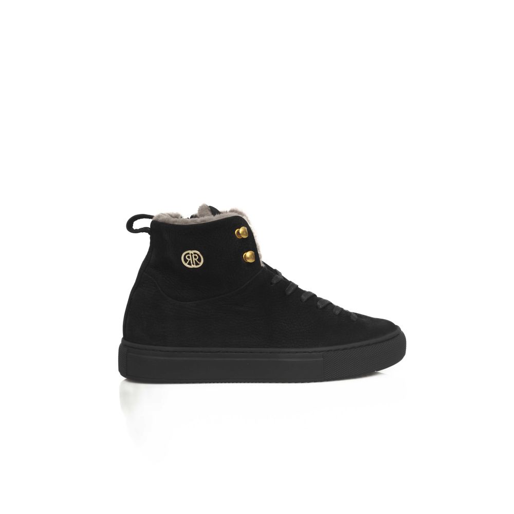 Cerruti 1881 Schwarzes Rindsleder Damen Sneaker