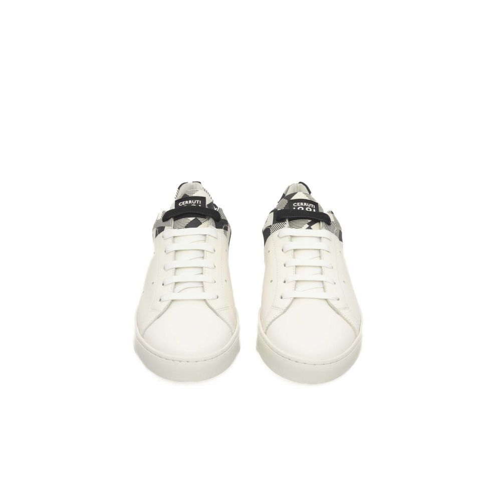 Cerruti 1881 Weißes Kalbsleder Herren Sneaker