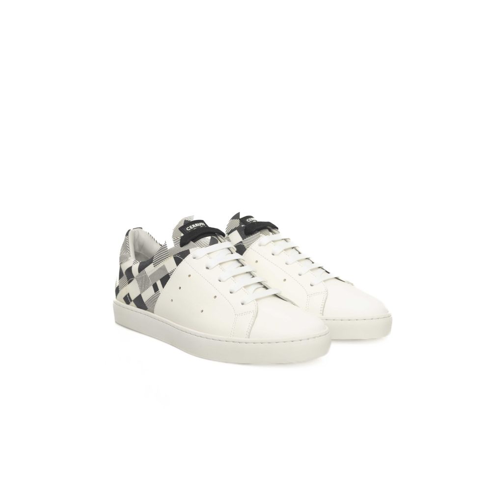 Cerruti 1881 Weißes Kalbsleder Herren Sneaker