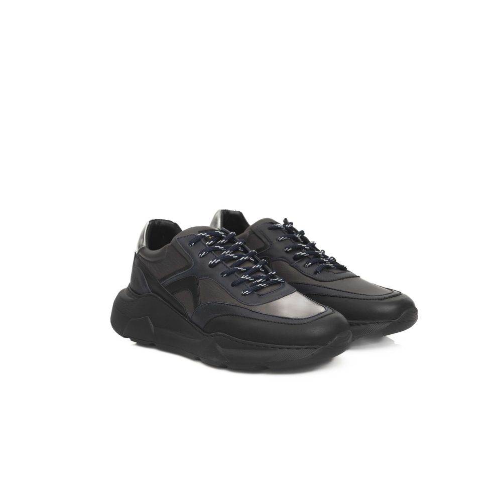 Cerruti 1881 Blaues Rindsleder Herren Sneaker