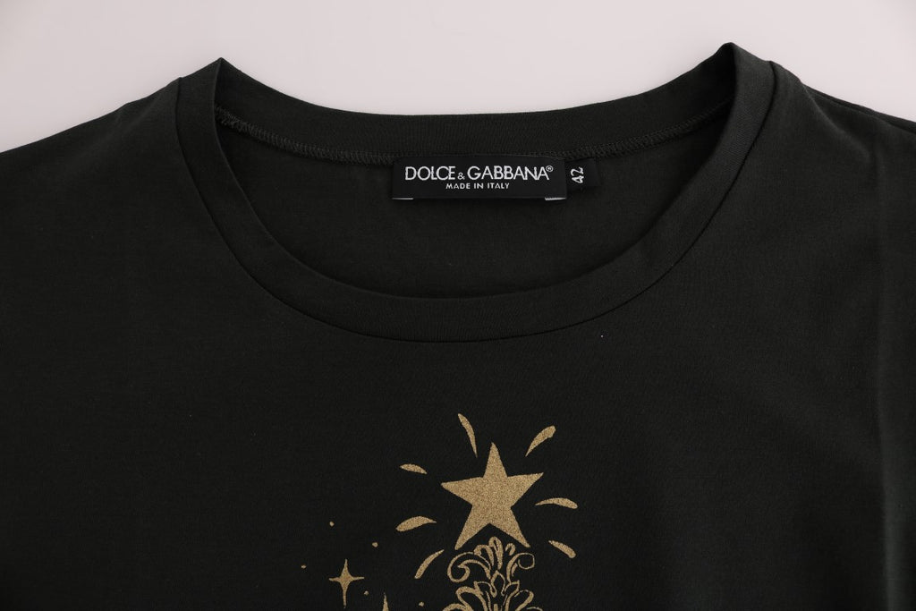 Dolce & Gabbana Grünes Baumwolle 2017 Motiv T-Shirt