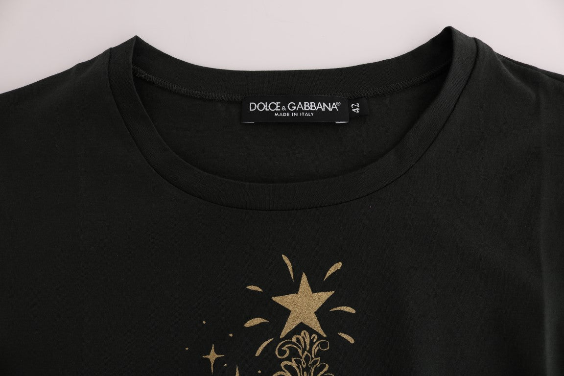 Dolce & Gabbana Grünes Baumwolle 2017 Motiv T-Shirt