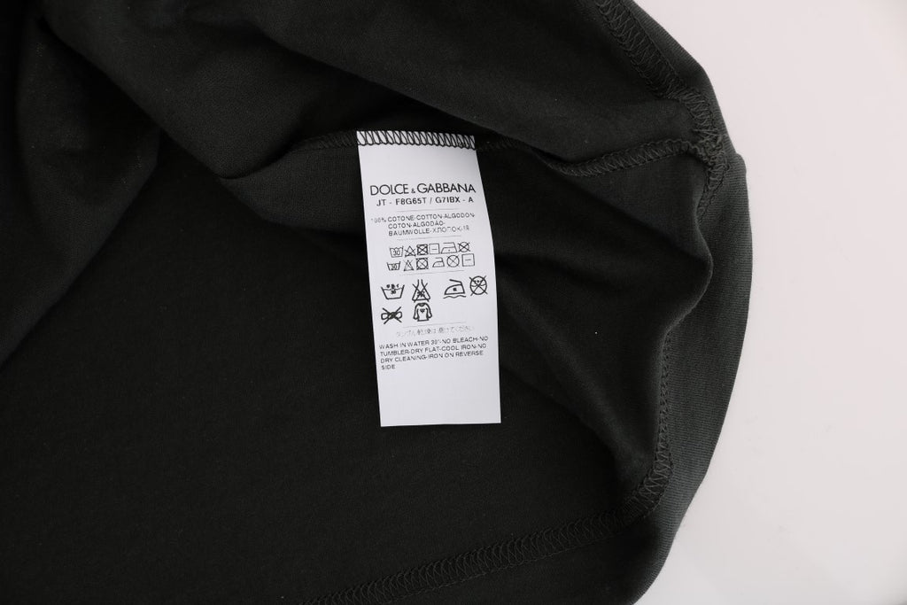 Dolce & Gabbana Grünes Baumwolle 2017 Motiv T-Shirt