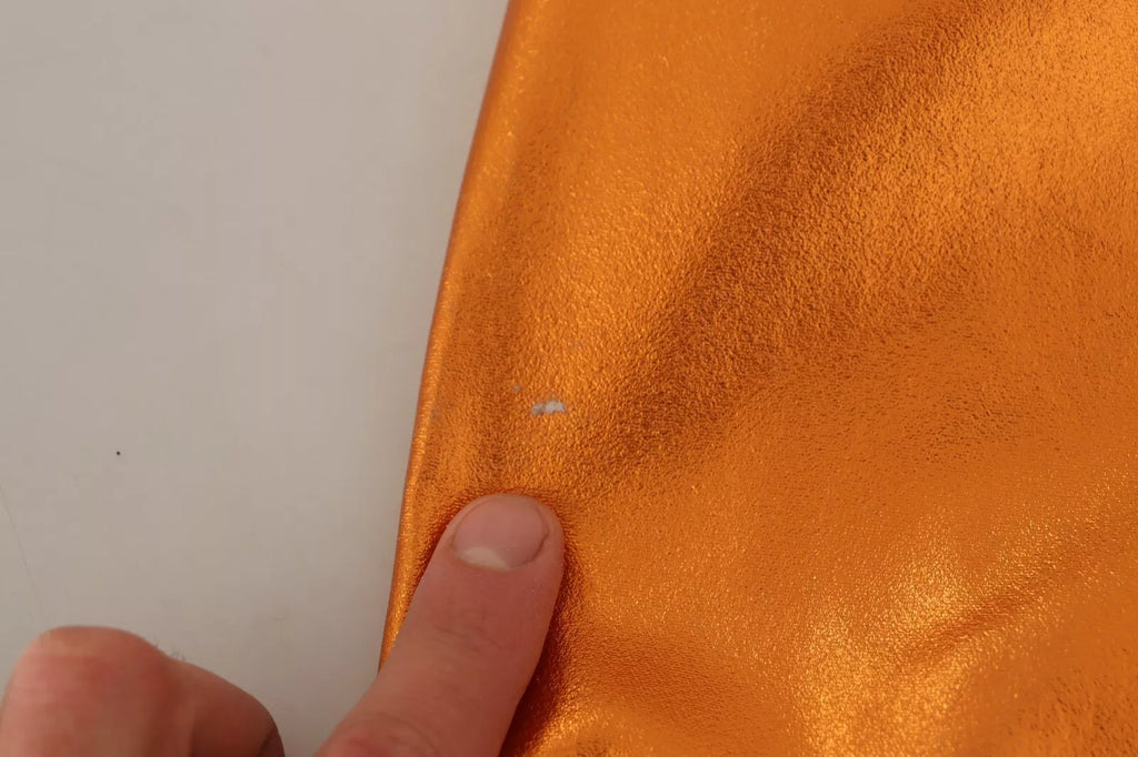 Dolce & Gabbana Metallic Orange Ärmelloses Etuikleid