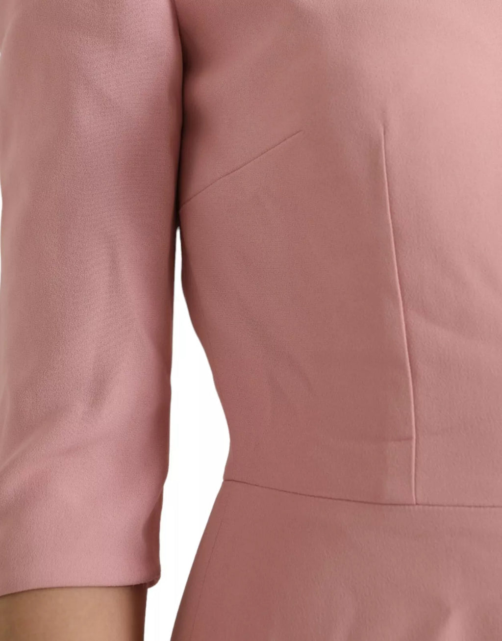 Dolce & Gabbana Rosa A-Linien-Kleid mit kurzen Ärmeln aus Viskose