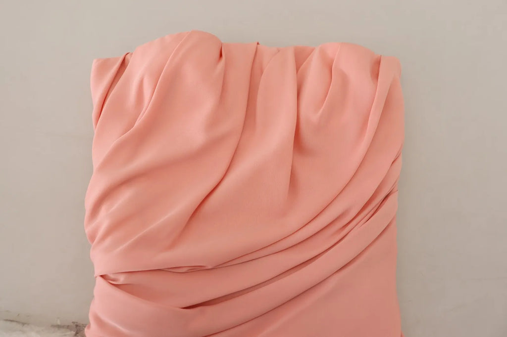 Dolce & Gabbana Rosa Seiden-Stretch-Midikleid ohne Träger