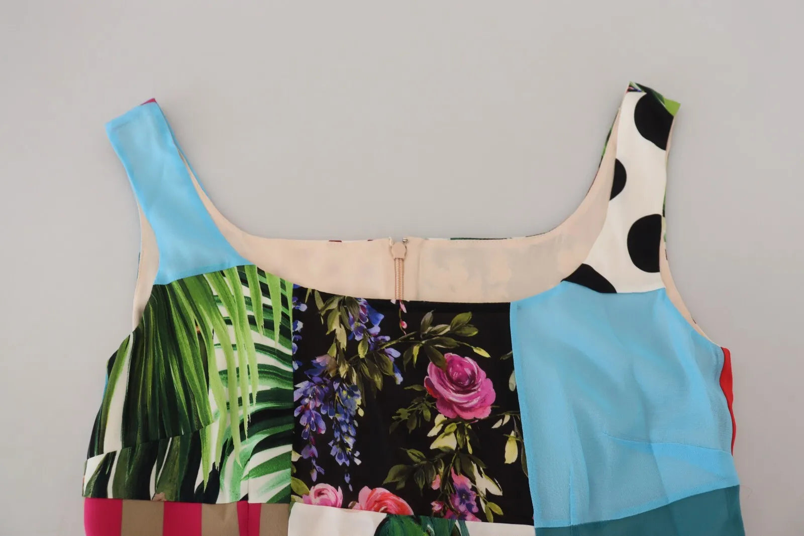 Dolce & Gabbana Multicolor Patchwork-Maxikleid aus Seide