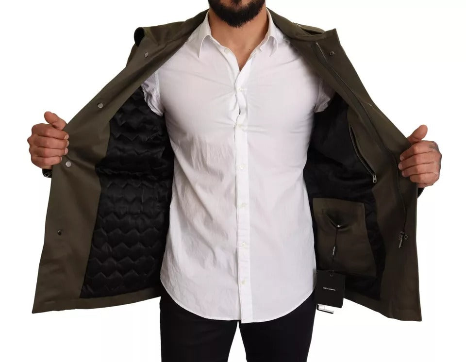 Dolce & Gabbana Grüner Baumwolle DG Love Blouson Mantel Jacke