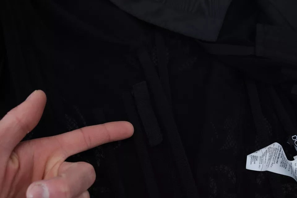 Dolce & Gabbana Schwarze Spitze durchsichtiges Korsett Organza Seidenjacke