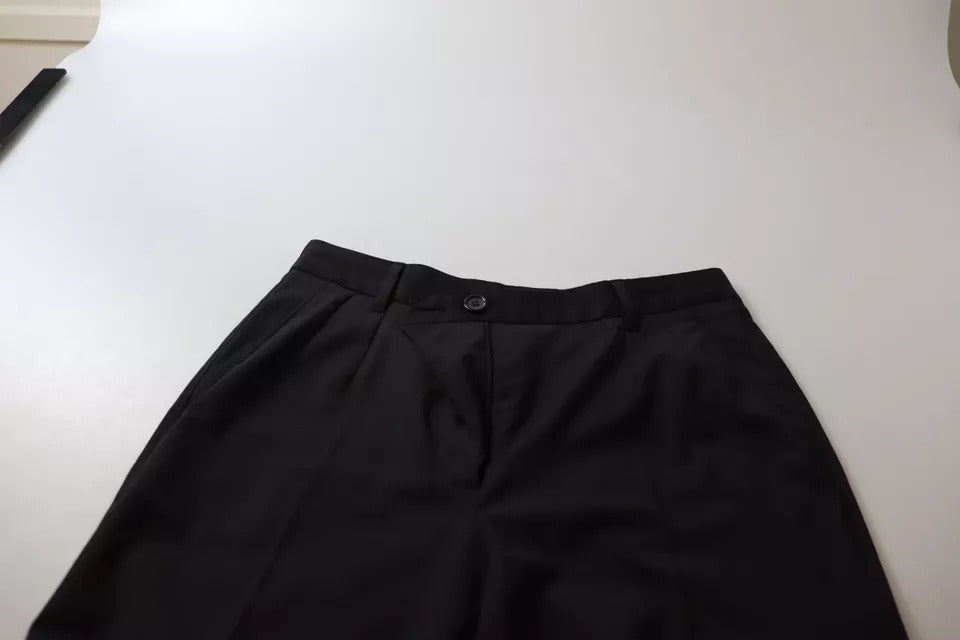Dolce & Gabbana Schwarze konisch zulaufende Hose mit hoher Taille