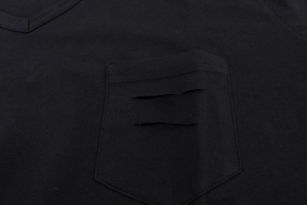 Daniele Alessandrini Blaues T-Shirt mit V-Ausschnitt aus Baumwolle