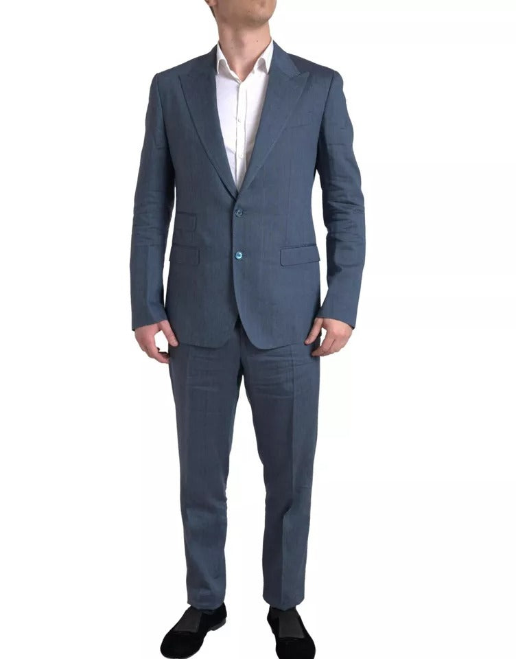 Dolce & Gabbana Blauer 2-teiliger einreihiger NAPOLI-Anzug