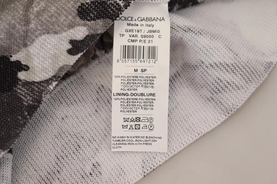 Dolce & Gabbana Schwarzer Polyester-Pullover mit Rundhalsausschnitt