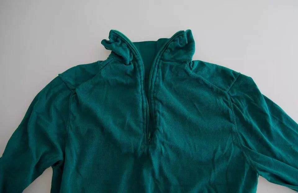 Dolce & Gabbana Dunkelgrüner Rollkragenpullover mit Cropped Pullover