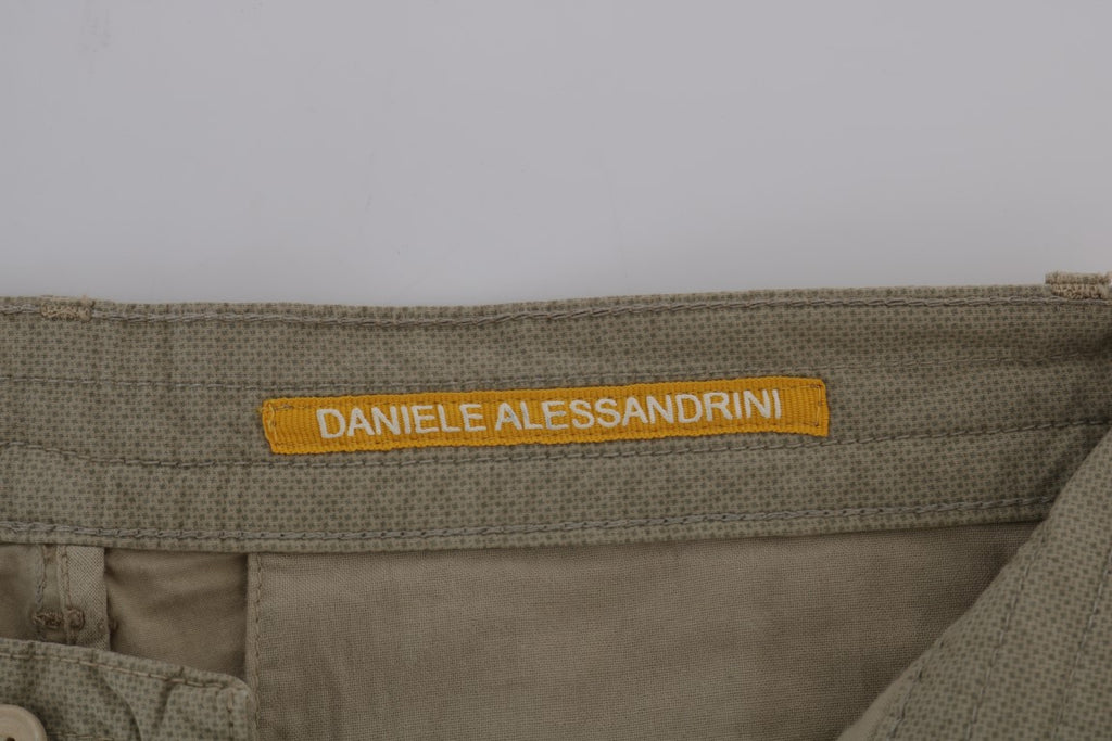 Daniele Alessandrini Beige Baumwolle Stretch Slim Fit Chinos