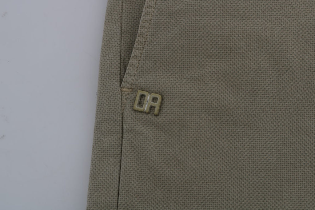 Daniele Alessandrini Beige Baumwolle Stretch Slim Fit Chinos