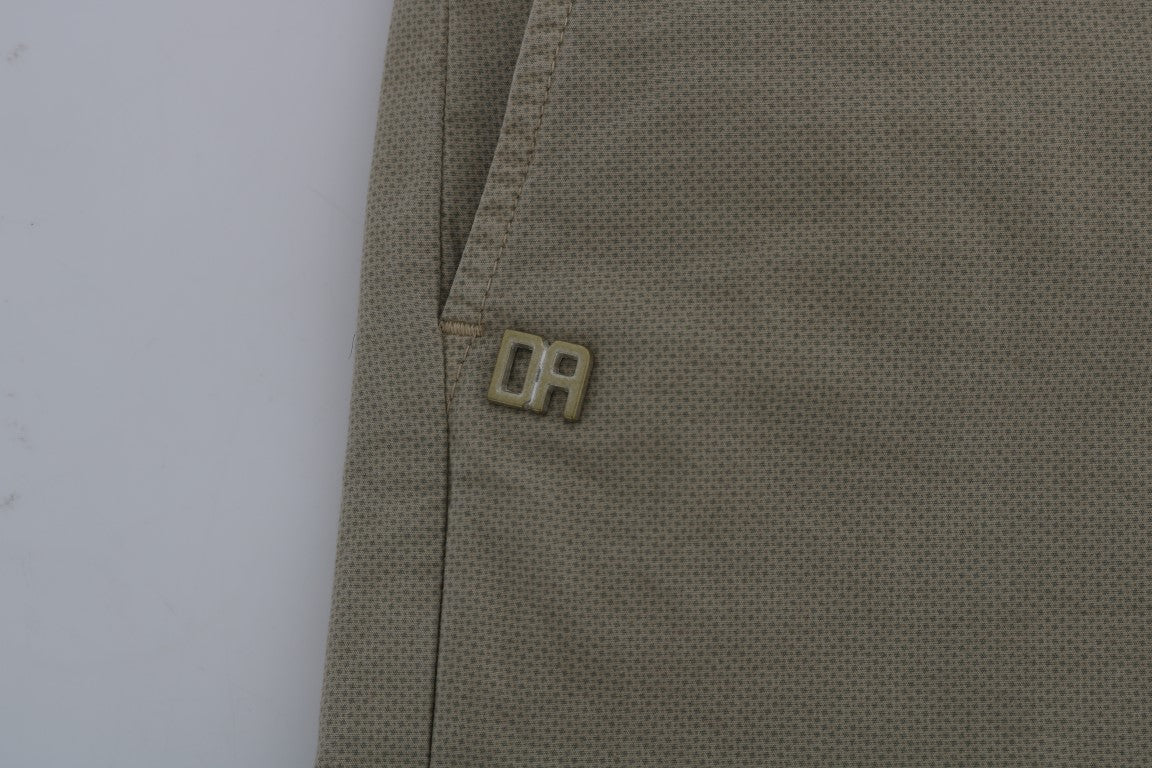 Daniele Alessandrini Beige Baumwolle Stretch Slim Fit Chinos