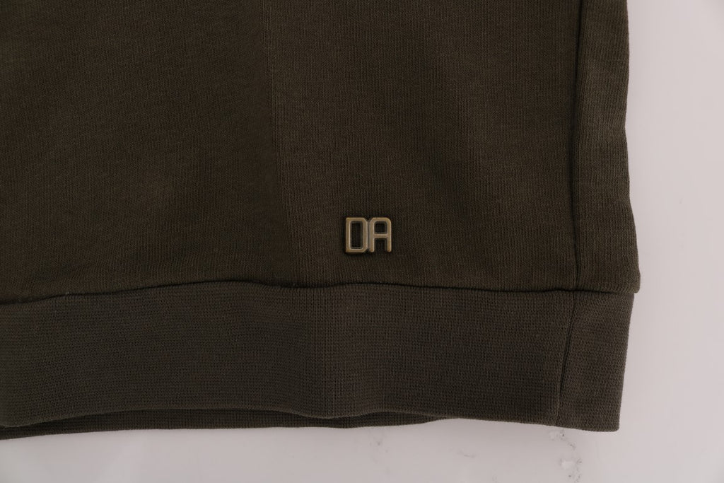 Daniele Alessandrini Grüner Pullover Hodded Baumwollpullover