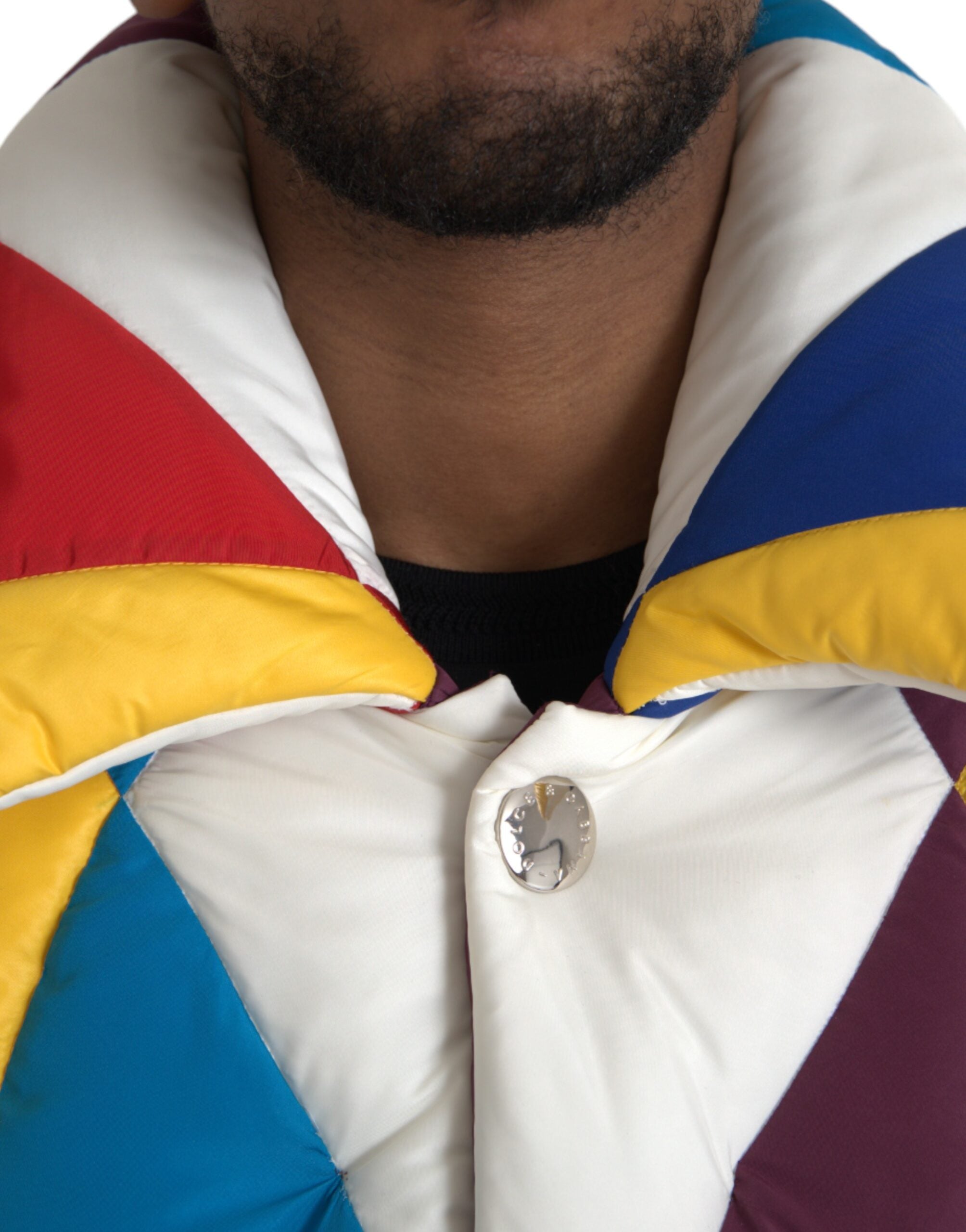 Dolce & Gabbana Multicolor Windbreaker Pufferjacke Männer