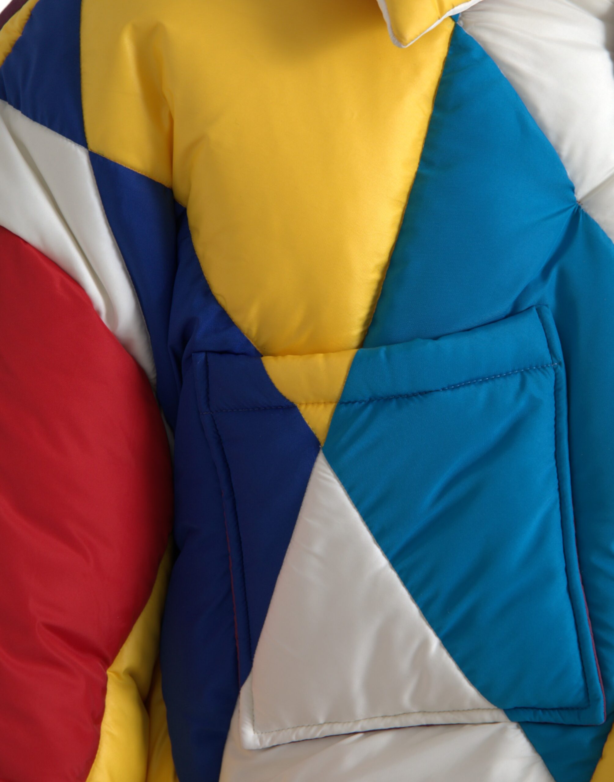 Dolce & Gabbana Multicolor Windbreaker Pufferjacke Männer