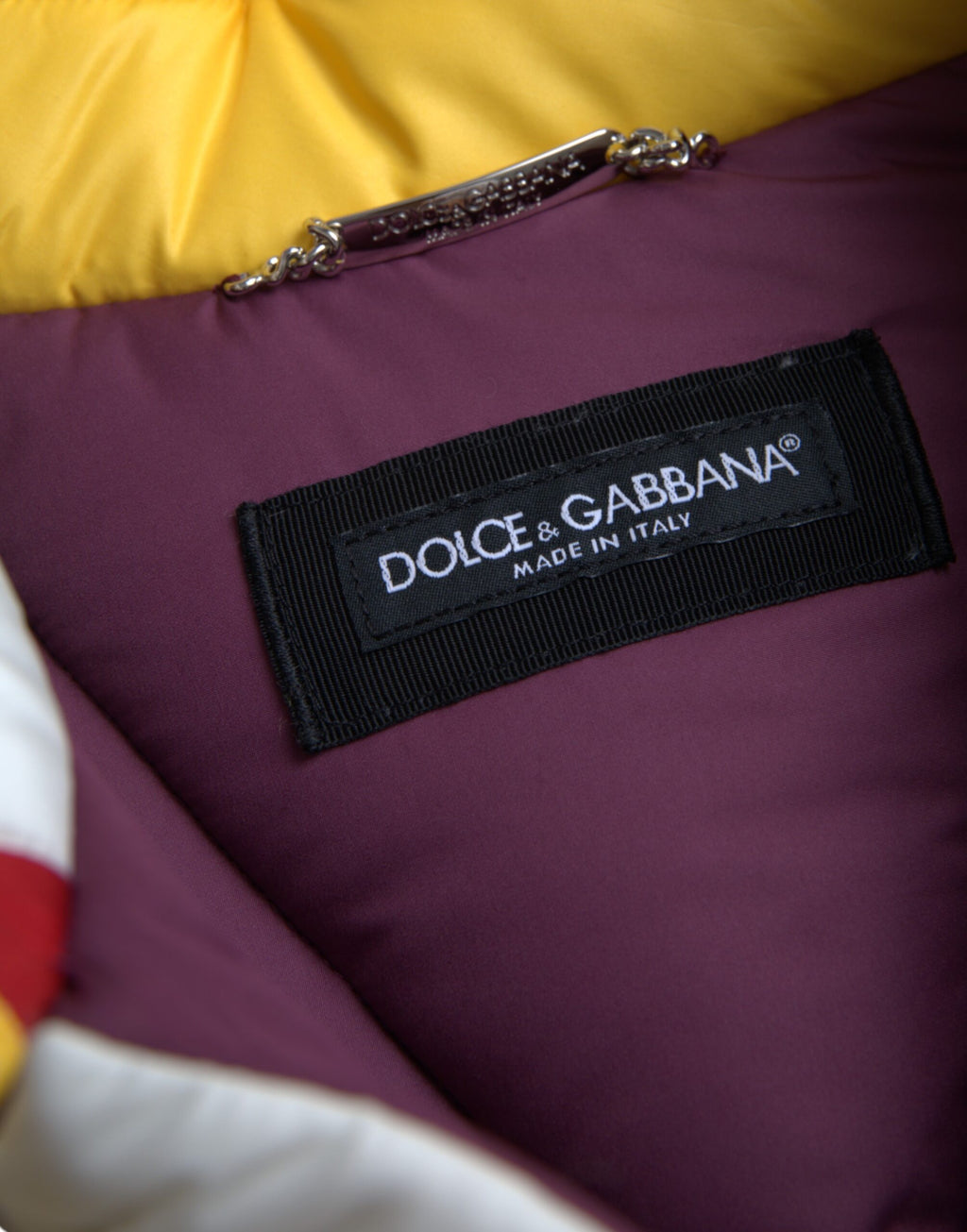Dolce & Gabbana Multicolor Windbreaker Pufferjacke Männer