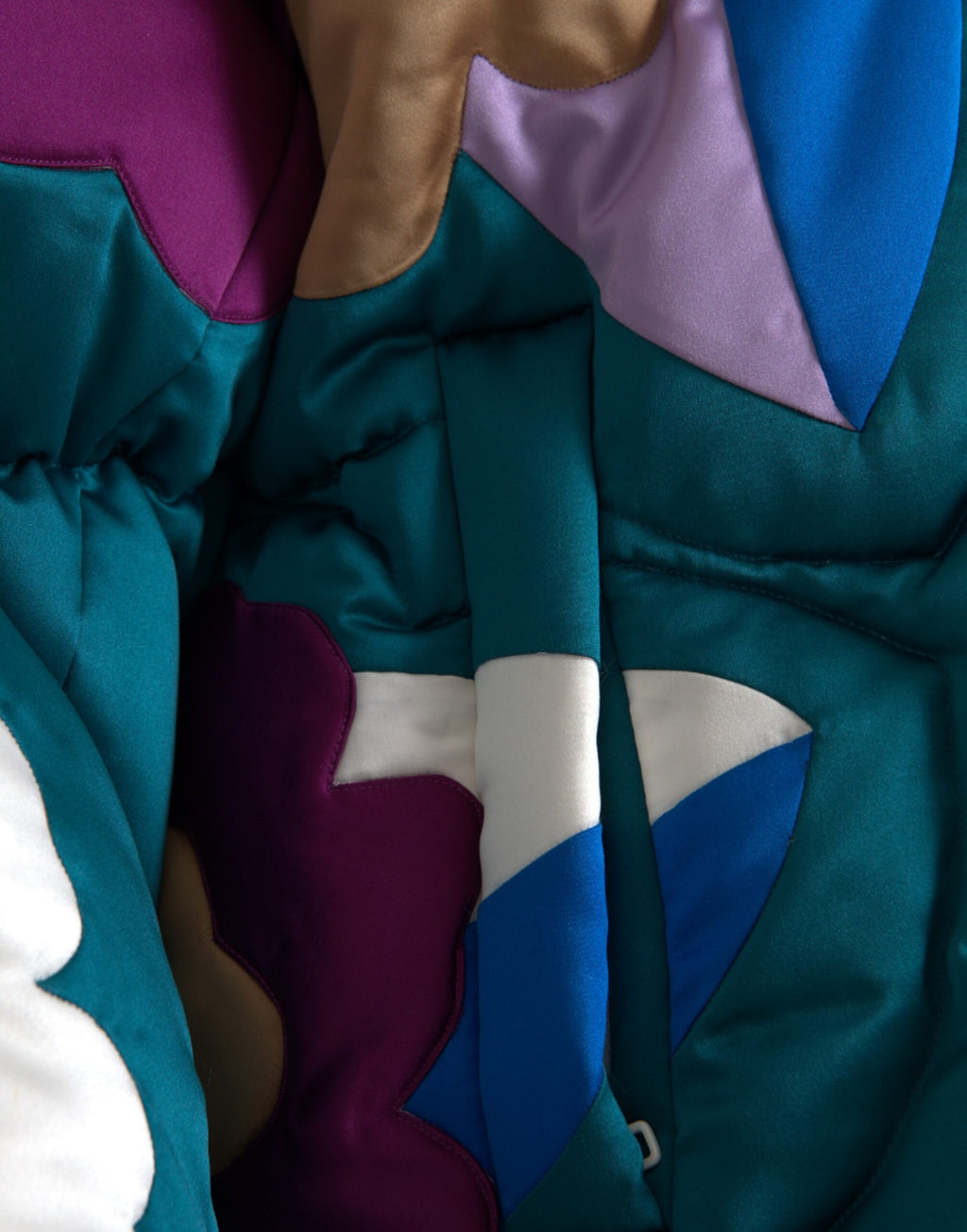 Dolce & Gabbana Multicolor Floral Windbreaker Pufferjacke