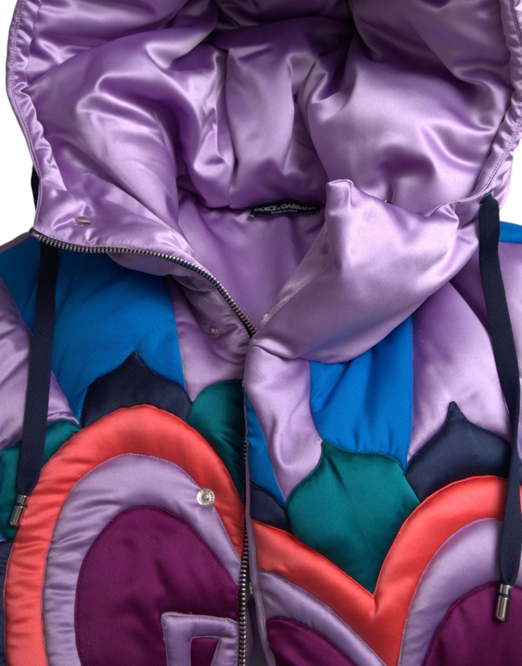 Dolce & Gabbana Multicolor Herz-Logo-Kapuzenjacke