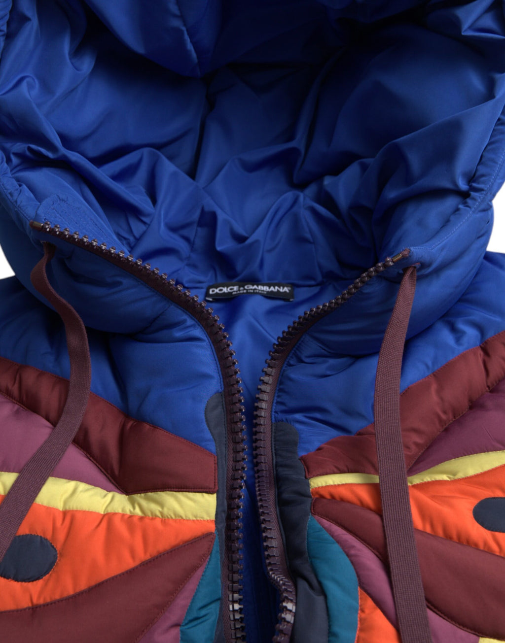 Dolce & Gabbana Multicolor Schmetterling Kapuzen-Pufferjacke