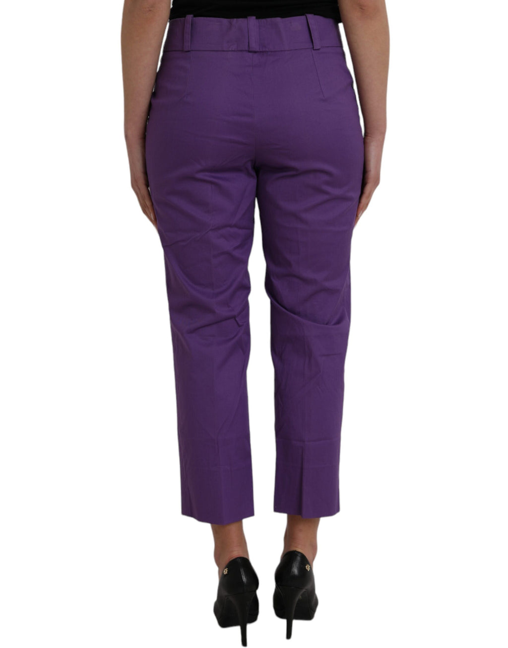 BENCIVENGA Lila Baumwolle MidWaist Straight Cropped Pants